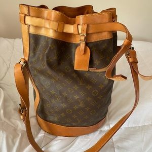 Large authentic vintage Louis Vuitton bucket bag